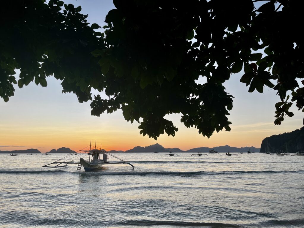 Philippines Coucher de soleil à Palawan