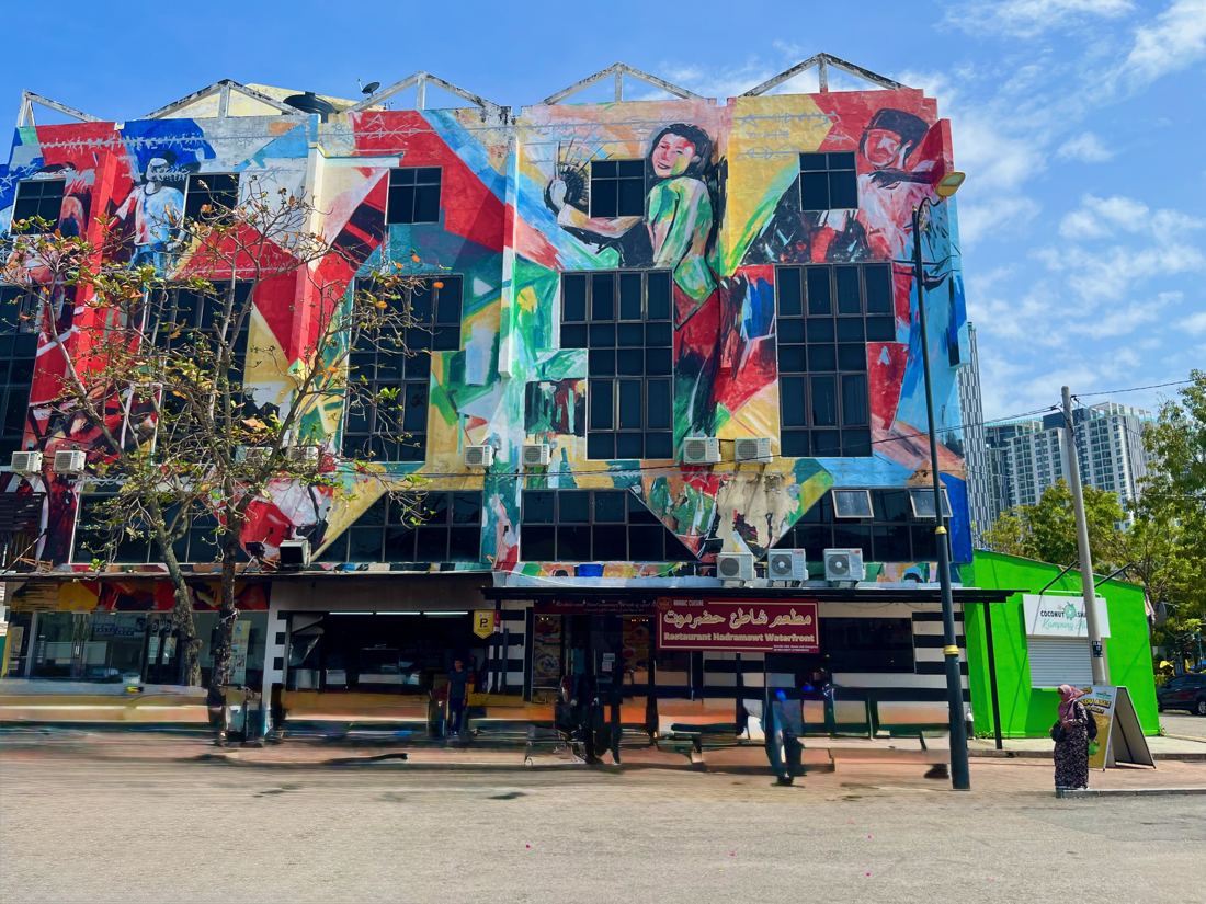 Fresque murale colorée à Malacca